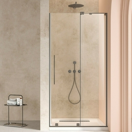 Душевая дверь Vincea Walk-In VDS-4WSL120CLGM-R, 1200, вороненая сталь, стекло прозрачное, правая - фото, отзывы, цена