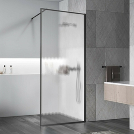 Душевая перегородка Vincea Walk-In 1100, VSW-1HP110FLGM, вороненая сталь, стекло рифленое - фото, отзывы, цена
