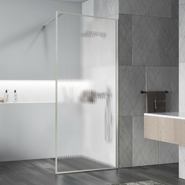 Душевая перегородка Vincea Walk-In 800, VSW-1HP800FLBN, брашированный никель, стекло рифленое - фото, отзывы, цена
