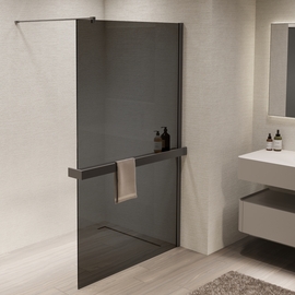 Душевая перегородка Vincea Walk-In 1000, VSW-1HR100CGGM, вороненая сталь, стекло тонированное - фото, отзывы, цена