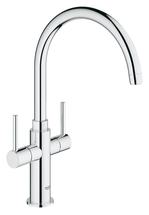 Смеситель для мойки Grohe Ambi Cosmopolitan с двумя рукоятками, высокий излив (30190000) - фото, отзывы, цена