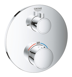 Термостат Grohe Grohtherm для ванны с душем, внешняя часть, 24077000 - фото, отзывы, цена