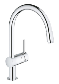 Смеситель для кухни Grohe Minta с выдвижным C-изливом, хром (32918000) - фото, отзывы, цена