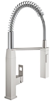 Смеситель для кухни Grohe Eurocube профессиональный, суперсталь (31395DC0) - фото, отзывы, цена