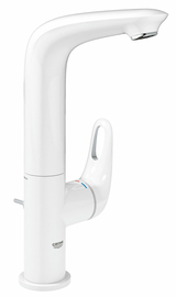 Смеситель для раковины Grohe Eurostyle new с донным клапаном и высоким изливом, белая луна (23569LS3) - фото, отзывы, цена