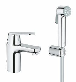 Смеситель для раковины Grohe Eurosmart Cosmopolitan с гигиеническим душем, хром (23125000) - фото, отзывы, цена