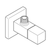Угловой вентиль Grohe Cube 1/2-3/8 для подключения смесителей, хром (22012000) - фото, отзывы, цена