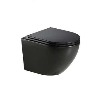 Унитаз подвесной Azario Grado 0046, безободковый, сиденье микролифт, черный - фото, отзывы, цена