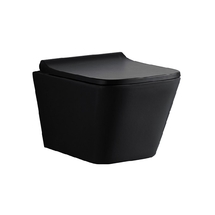 Унитаз подвесной Azario Teramo 0052, безободковый, сиденье микролифт, черный - фото, отзывы, цена