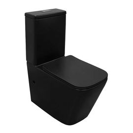 Унитаз-компакт Azario Black King AZ-8303D, сиденье микролифт, матовый черный - фото, отзывы, цена