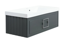 Тумба с раковиной La Fenice Cubo Grigio серо-зелёная 100 - фото, отзывы, цена