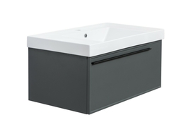 Тумба с раковиной La Fenice Elba Grigio серо-зелёная 80 - фото, отзывы, цена