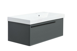 Тумба с раковиной La Fenice Elba Grigio правая серо-зелёная 90 - фото, отзывы, цена