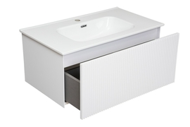 Тумба с раковиной La Fenice Terra Bianca белая 80 - фото, отзывы, цена