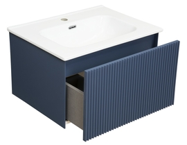 Тумба с раковиной La Fenice Terra Blu Grigio синяя 60 - фото, отзывы, цена