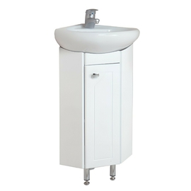 Тумба Onika Малютка 33 с раковиной Santeri Радиан 33, напольная, угловая, белая - фото, отзывы, цена