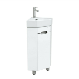 Тумба Onika Айленд 35 с раковиной Sanita luxe Line, напольная, угловая, белая - фото, отзывы, цена