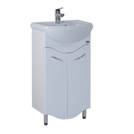 Тумба Onika Лайн 45 с раковиной Rosa Уют 45, напольная, белая - фото, отзывы, цена