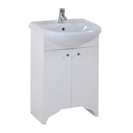 Тумба Onika Омега 50 с раковиной Santeri Акватон 52, напольная, белая - фото, отзывы, цена