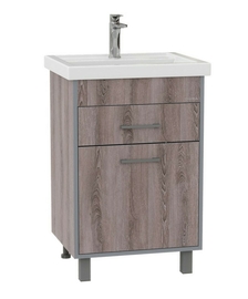 Тумба Onika Натали 50 с раковиной Kirovit Фостер 50, напольная, ясень таормина - фото, отзывы, цена