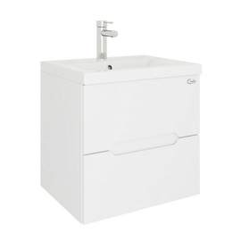 Тумба Onika Айленд 50 с раковиной Kirovit Фостер 50, подвесная, белая - фото, отзывы, цена