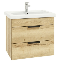 Тумба Onika Легран 50 с раковиной Kirovit Фостер 50, подвесная, дуб галифакс - фото, отзывы, цена