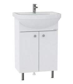 Тумба Onika Крит 52 с раковиной Santeri Акватон 52, напольная, белая - фото, отзывы, цена