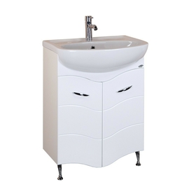 Тумба Onika Лайн 55 с раковиной Rosa Уют 55, напольная, белая - фото, отзывы, цена