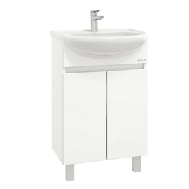 Тумба Onika Милтон 55 с раковиной Rosa Уют 55, напольная, белая - фото, отзывы, цена