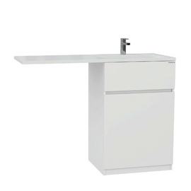 Тумба Onika Сорго 58 под стиральную машину с раковиной Marko Марсал 120 правая чаша, напольная, белая - фото, отзывы, цена