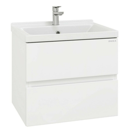 Тумба Onika Эвада 60 с раковиной Santek Миранда 60, подвесная, белая - фото, отзывы, цена