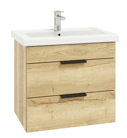 Тумба Onika Легран 70 с раковиной Kirovit Фостер 70, подвесная, дуб галифакс - фото, отзывы, цена