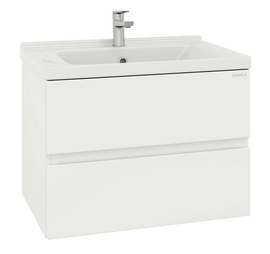 Тумба Onika Эвада 70 с раковиной Santek Миранда 70, подвесная, белая - фото, отзывы, цена