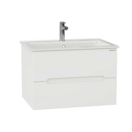 Тумба Onika Айленд 70 с раковиной Керамин Бергамо Нова 70, подвесная, белая - фото, отзывы, цена