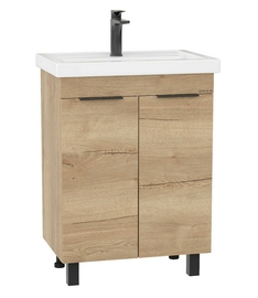 Тумба Onika Легран 70 с раковиной Kirovit Фостер 70, напольная, дуб галифакс - фото, отзывы, цена