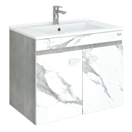 Тумба Onika Марбл 75 с раковиной Kirovit Оскар 75, подвесная, мрамор/камень бетонный - фото, отзывы, цена