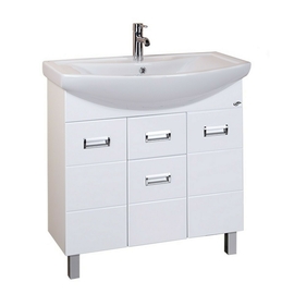 Тумба Onika Балтика 80 с раковиной Santek Балтика 80, напольная, белая - фото, отзывы, цена