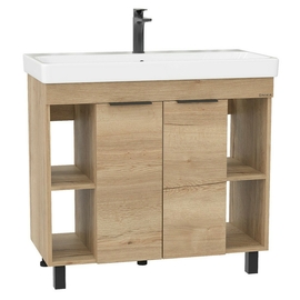 Тумба Onika Легран 90 с раковиной Santek Адриана 90, напольная, дуб галифакс - фото, отзывы, цена