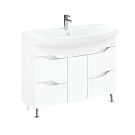 Тумба Onika Веронэлла 105 с раковиной Kirovit Стиль 105, напольная, белая - фото, отзывы, цена