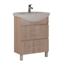 Тумба Onika Дельта 60 с раковиной Santeri Грация 60, напольная, ясень шимо - фото, отзывы, цена