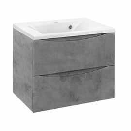 Тумба с раковиной Vincea Mia 650 подвесная, цвет Beton - фото, отзывы, цена