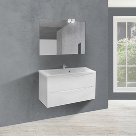 Тумба с раковиной Vincea Mia 900 подвесная, цвет G.White - фото, отзывы, цена