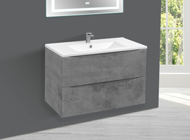 Тумба с раковиной Vincea Mia 800 подвесная, цвет Beton - фото, отзывы, цена