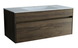 Тумба с раковиной Vincea Chiara 1000 подвесная, цвет C.Oak, раковина белая - фото, отзывы, цена
