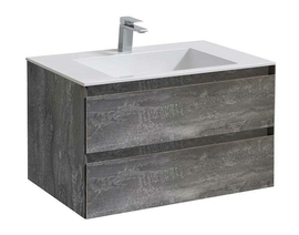 Тумба с раковиной Vincea Luka 800 подвесная, цвет G.Stone, раковина белая - фото, отзывы, цена