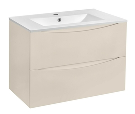 Тумба с раковиной Vincea Mia Slim 700 подвесная, цвет M.Beige Soft-touch - фото, отзывы, цена