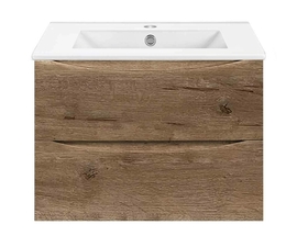 Тумба с раковиной Vincea Mia Slim 700 подвесная, цвет V.Oak - фото, отзывы, цена