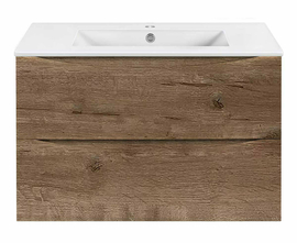 Тумба с раковиной Vincea Mia Slim 800 подвесная, цвет V.Oak - фото, отзывы, цена