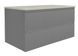 Тумба с раковиной Vincea Welle 1000 подвесная, цвет M.Grey Soft-touch, раковина цвет жасмин - фото, отзывы, цена