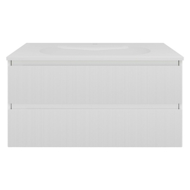 Тумба с раковиной Vincea Welle 1000 подвесная, цвет M.White Soft-touch, раковина белая - фото, отзывы, цена